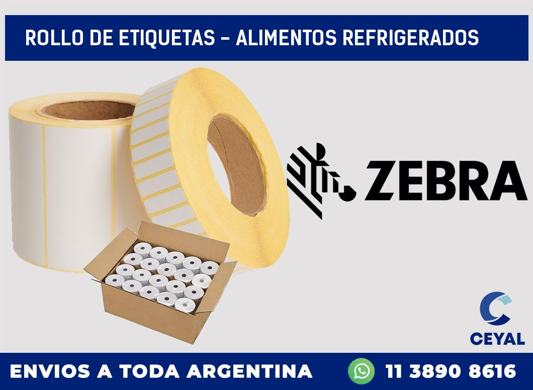 rollo de etiquetas – alimentos refrigerados