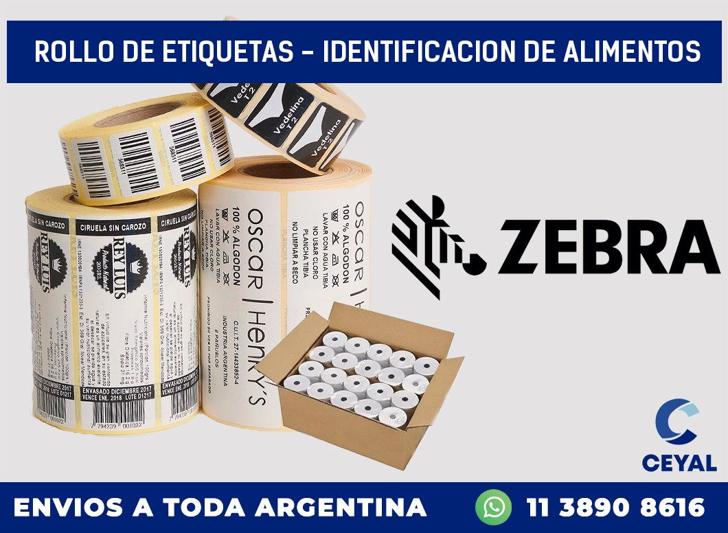 rollo de etiquetas – identificacion de alimentos