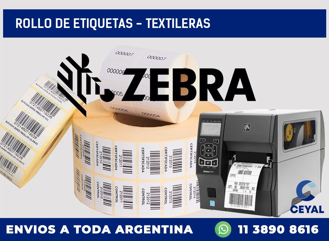 rollo de etiquetas – textileras