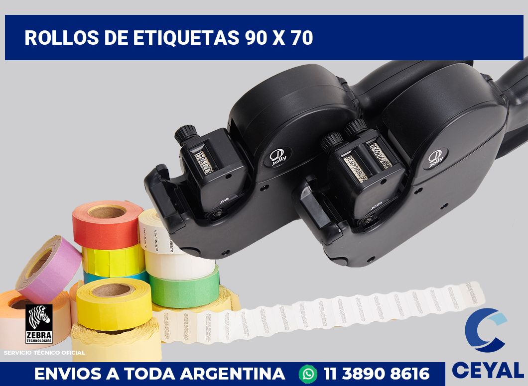 rollos de etiquetas 90 x 70