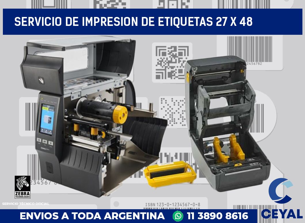 servicio de impresion de etiquetas 27 x 48