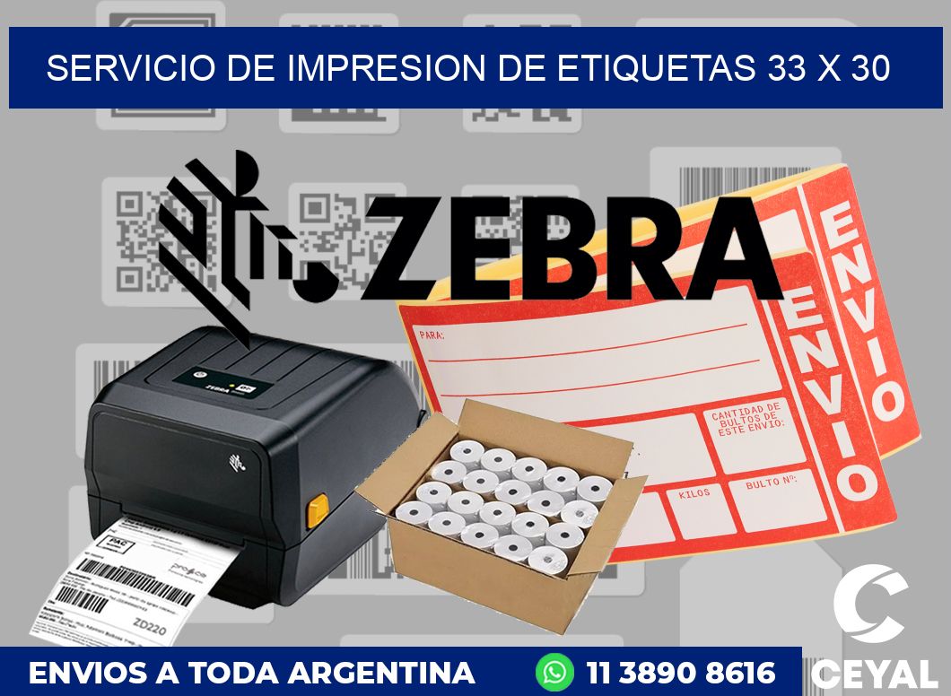 servicio de impresion de etiquetas 33 x 30
