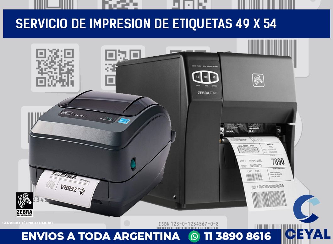 servicio de impresion de etiquetas 49 x 54