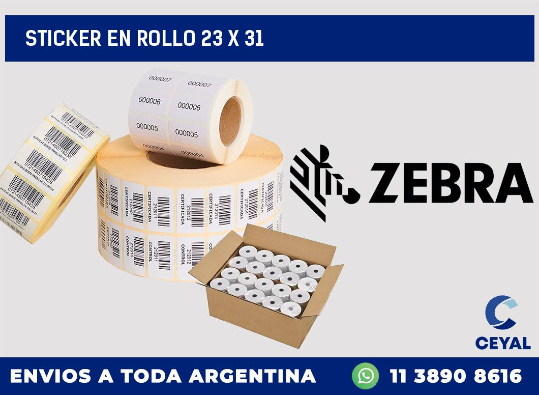 sticker en rollo 23 x 31