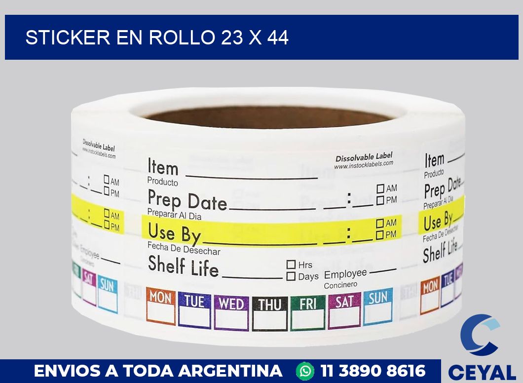 sticker en rollo 23 x 44