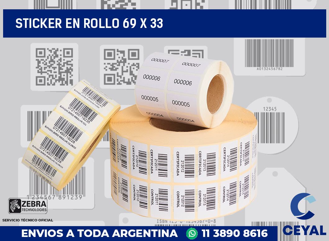 sticker en rollo 69 x 33