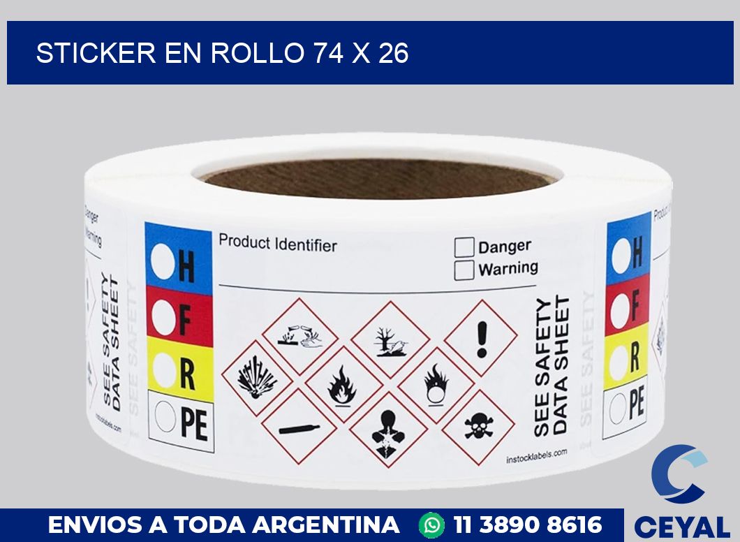 sticker en rollo 74 x 26