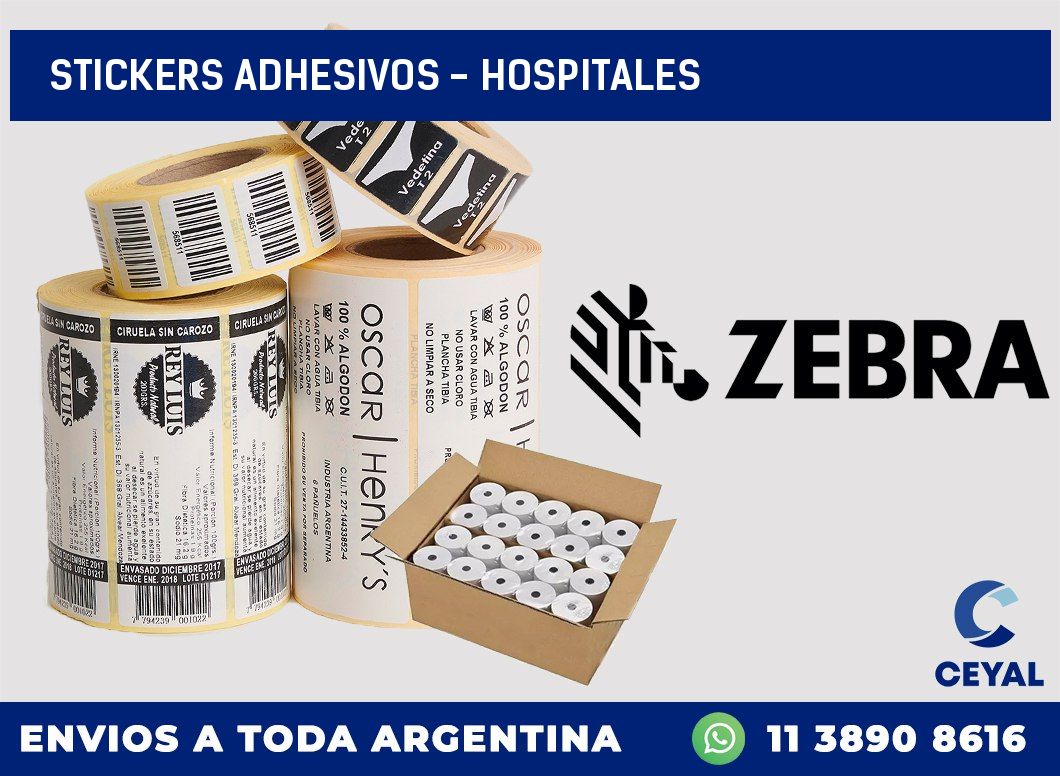 stickers adhesivos - Hospitales