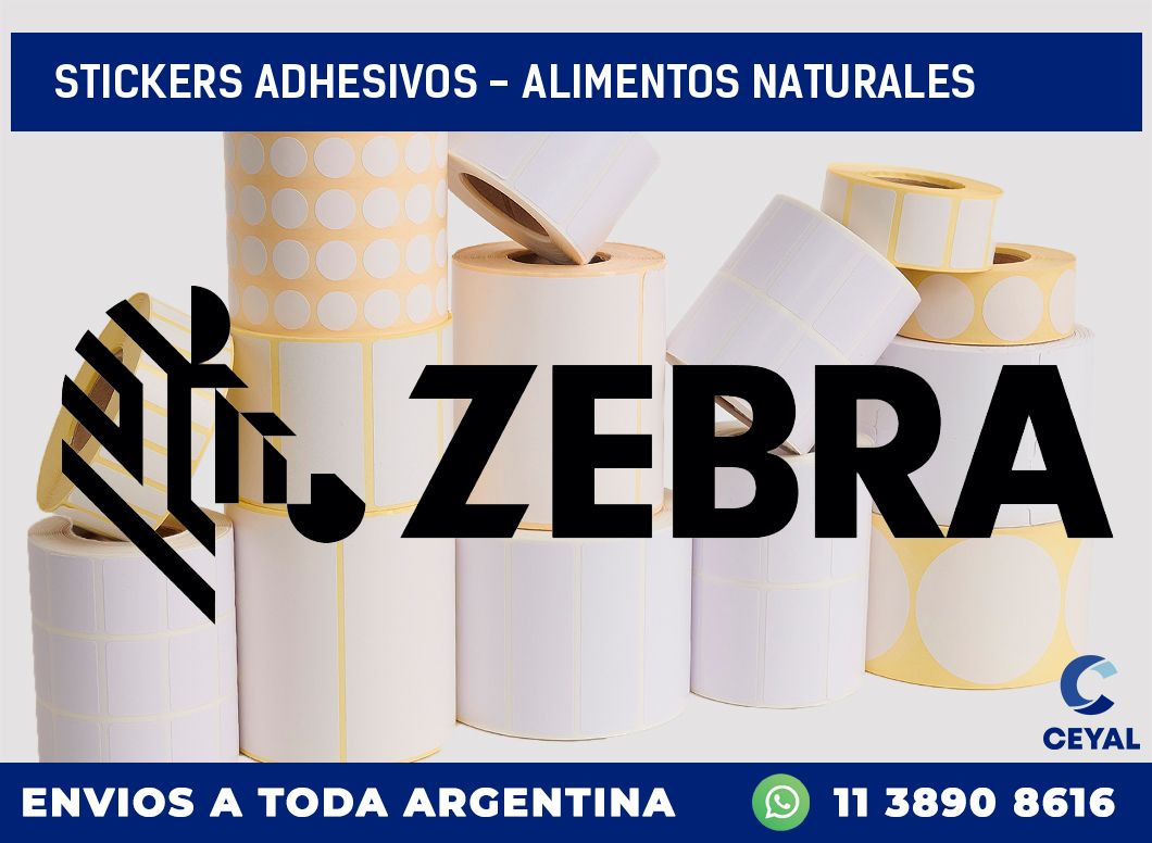 stickers adhesivos – alimentos naturales
