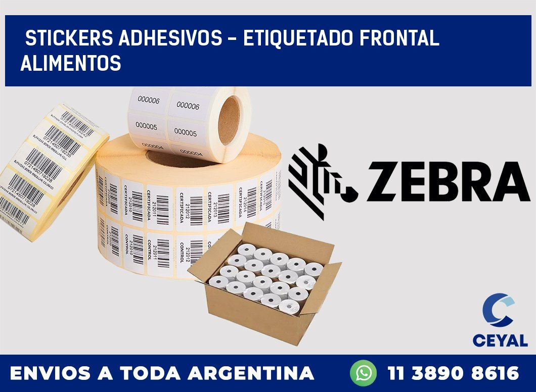 stickers adhesivos - etiquetado frontal alimentos
