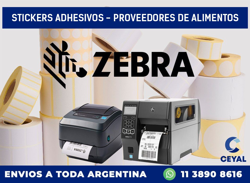 stickers adhesivos - proveedores de alimentos