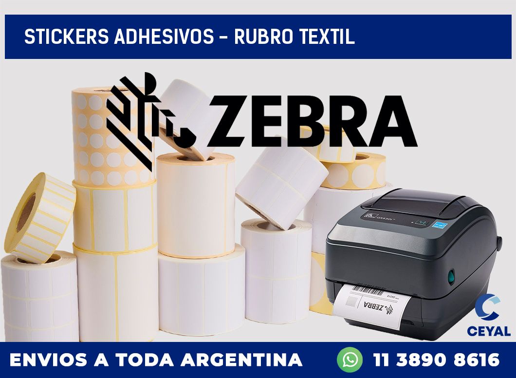 stickers adhesivos – rubro textil