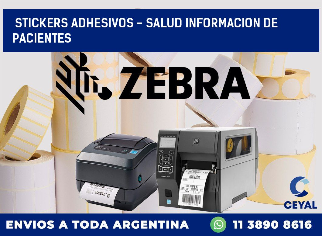 stickers adhesivos – salud informacion de pacientes