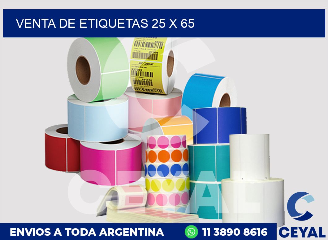 venta de etiquetas 25 x 65