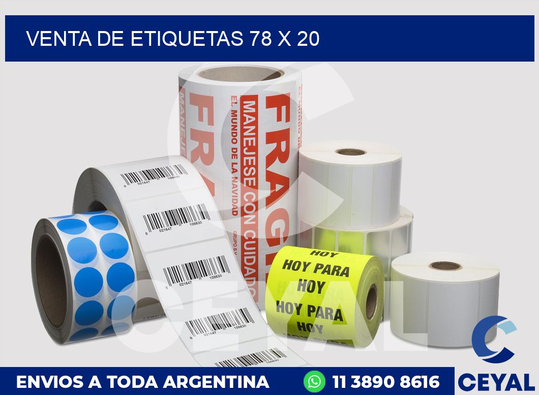 venta de etiquetas 78 x 20