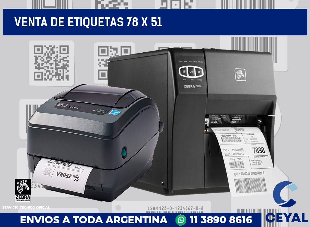 venta de etiquetas 78 x 51