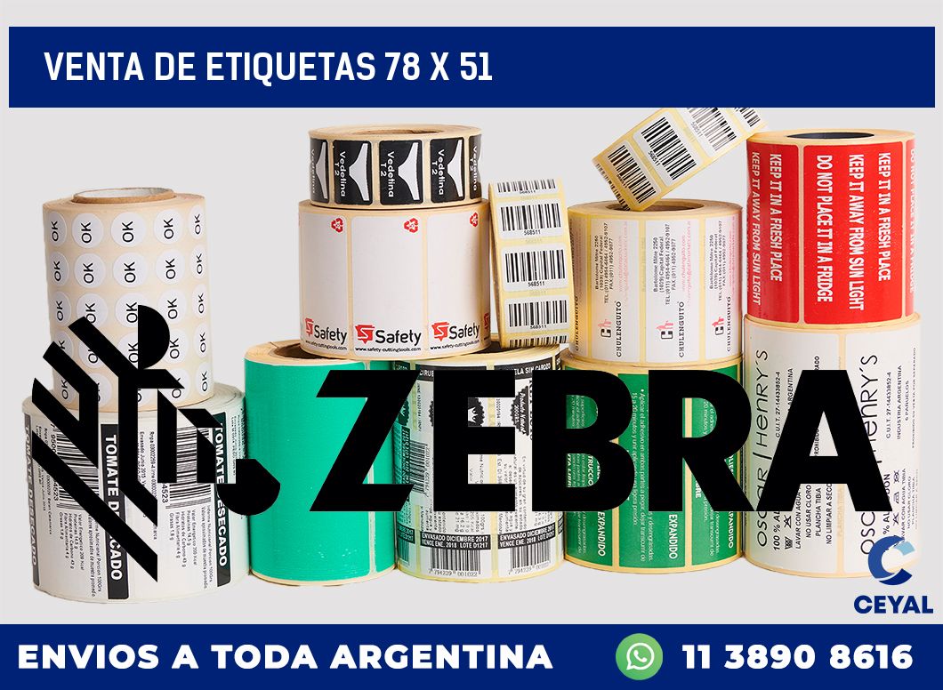 venta de etiquetas 78 x 51