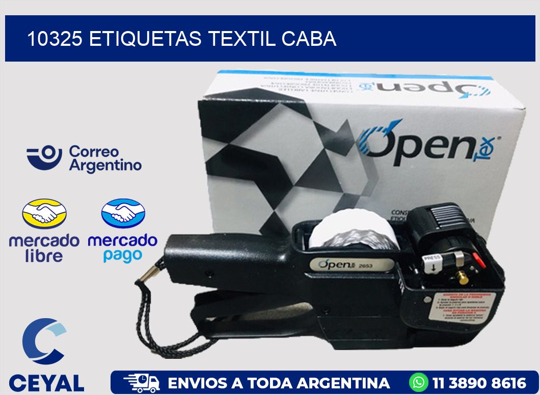 10325 etiquetas textil caba