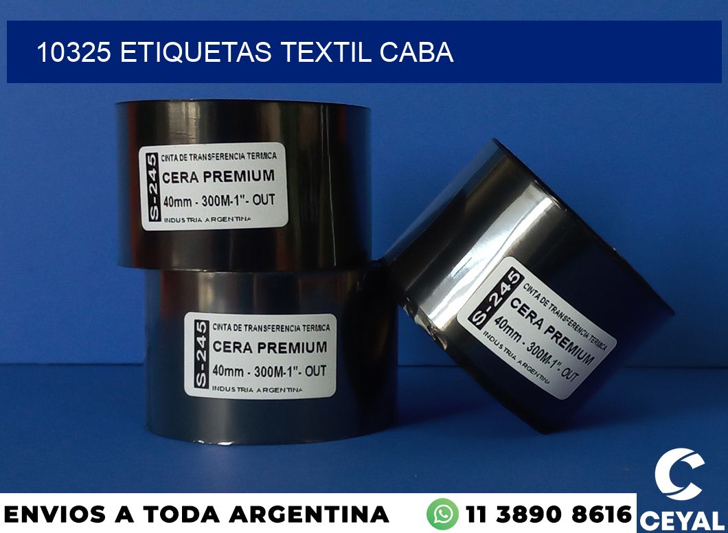 10325 etiquetas textil caba