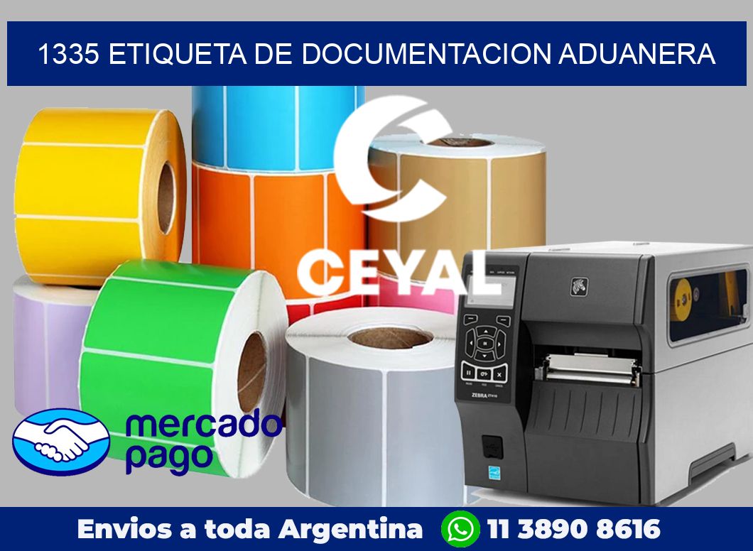 1335 Etiqueta de documentacion aduanera