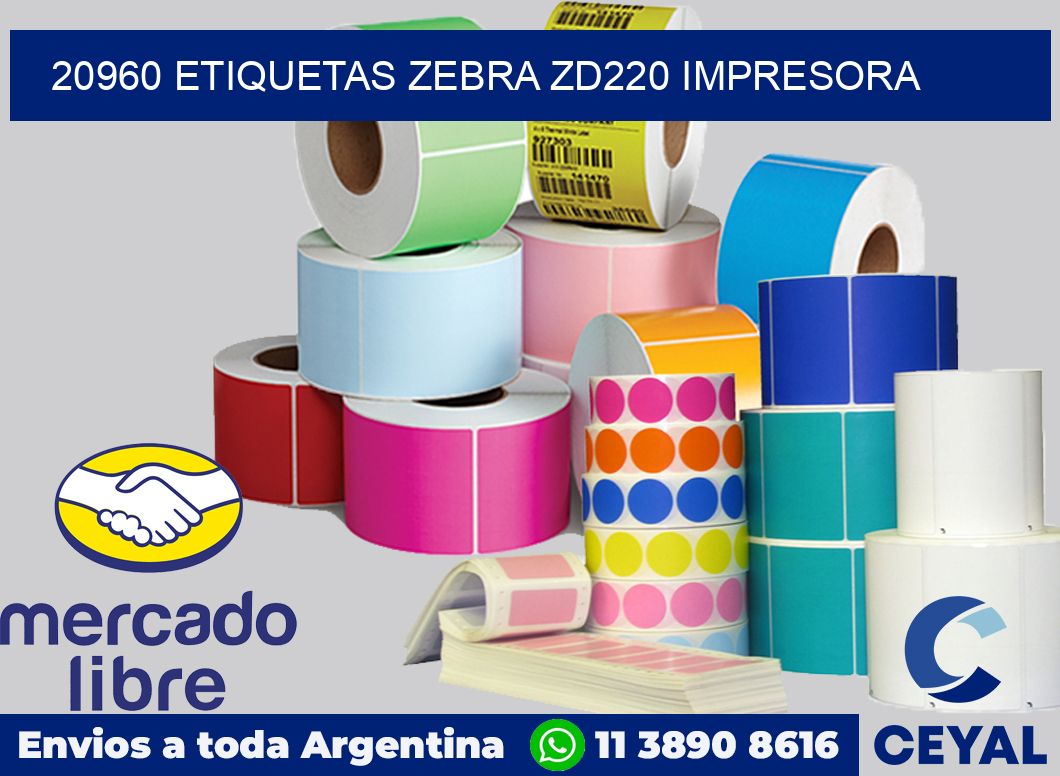 20960 etiquetas Zebra zd220 impresora