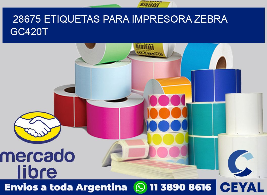 28675 etiquetas para impresora zebra GC420T