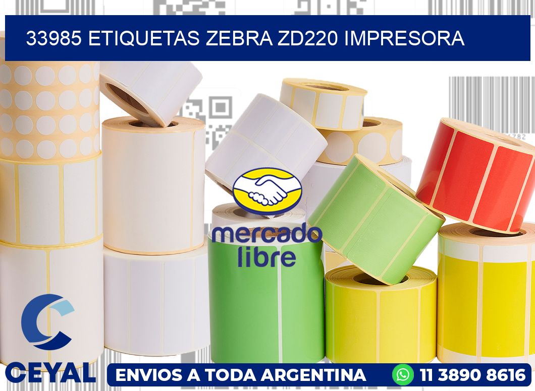 33985 etiquetas Zebra zd220 impresora