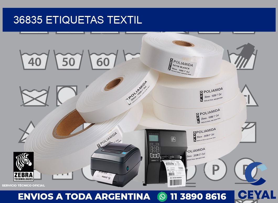 36835 etiquetas textil