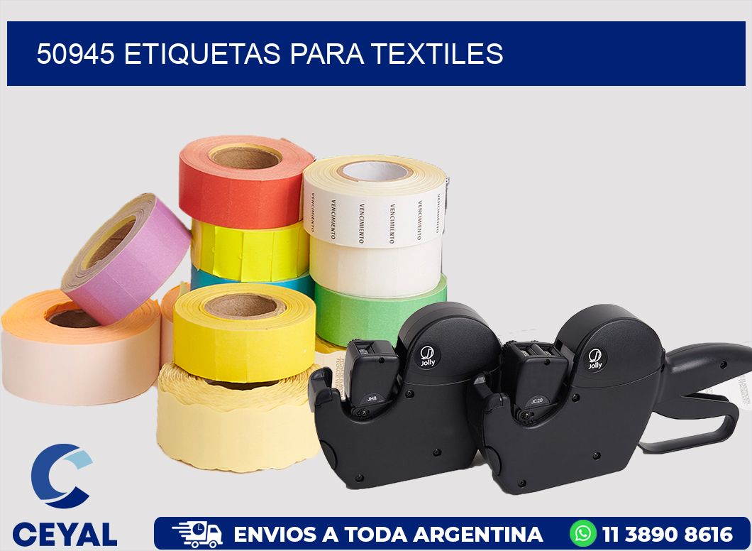 50945 etiquetas para textiles