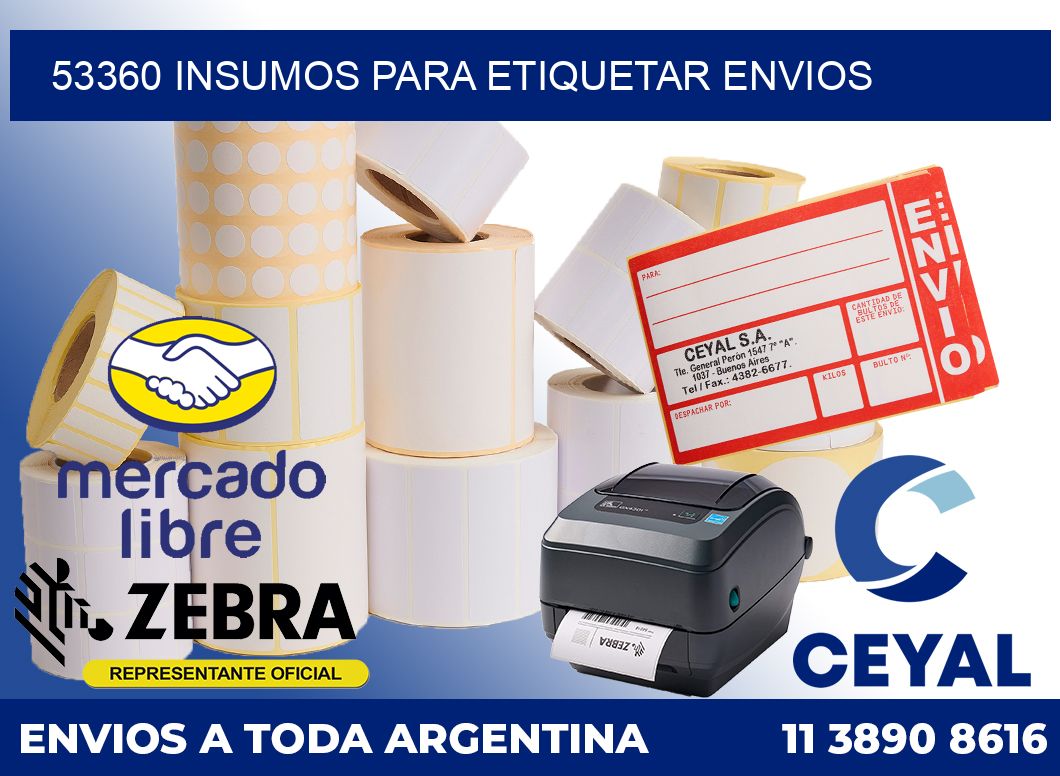 53360 insumos para etiquetar envios