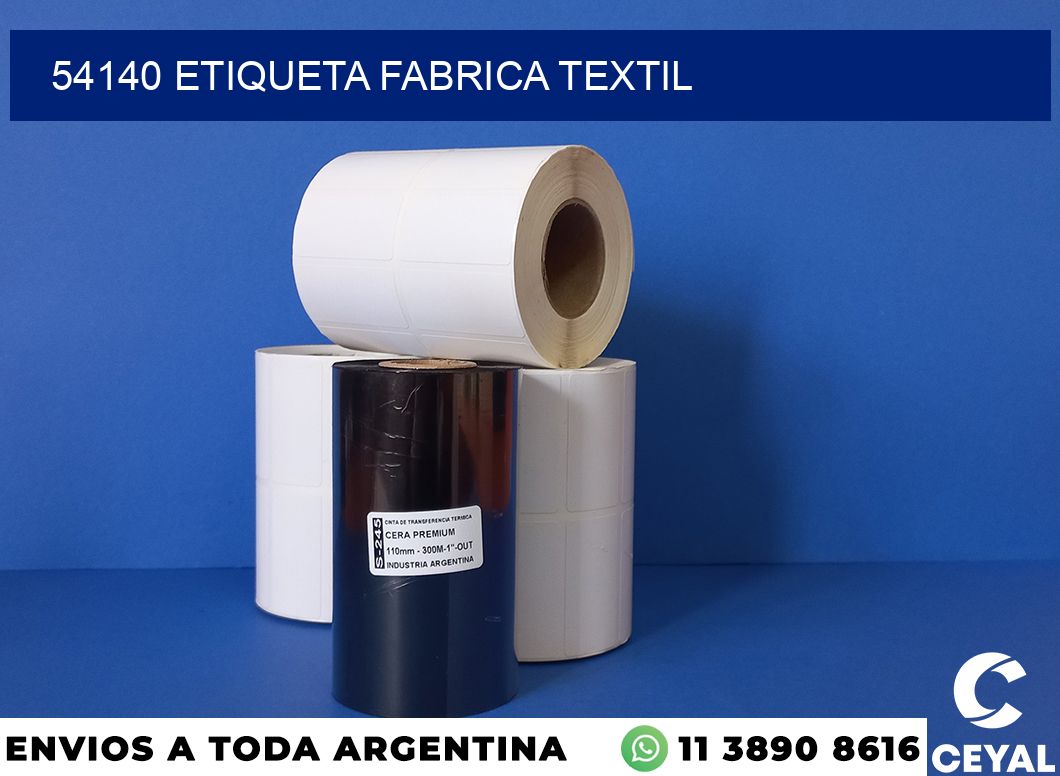 54140 etiqueta fabrica textil