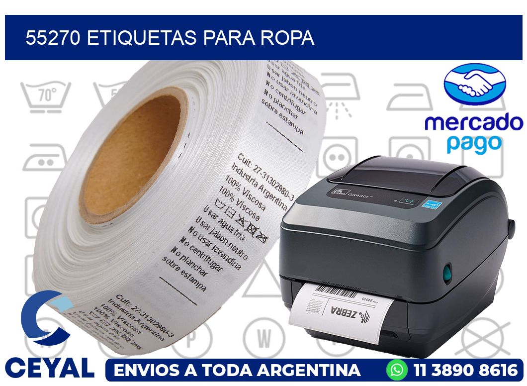 55270 Etiquetas para ropa