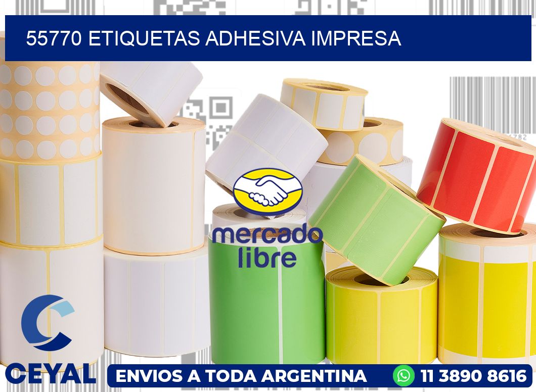 55770 etiquetas adhesiva impresa