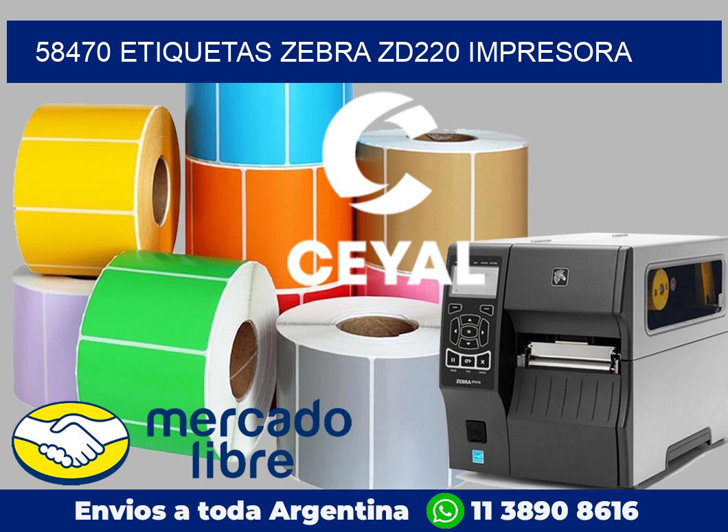 58470 etiquetas Zebra zd220 impresora