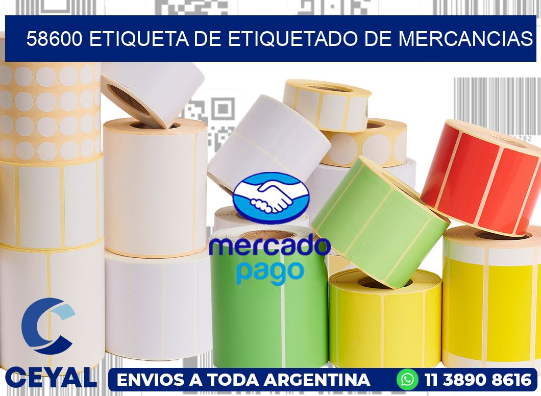 58600 Etiqueta de etiquetado de mercancias