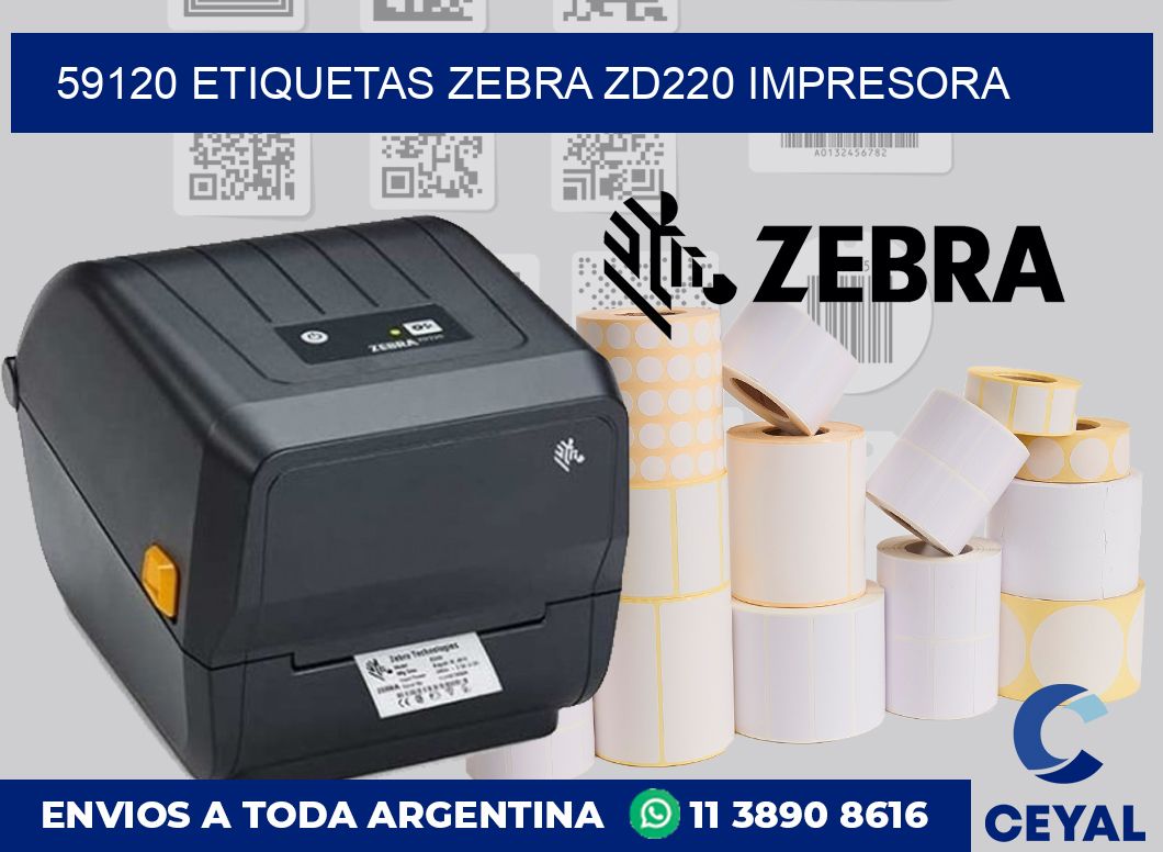 59120 etiquetas Zebra zd220 impresora