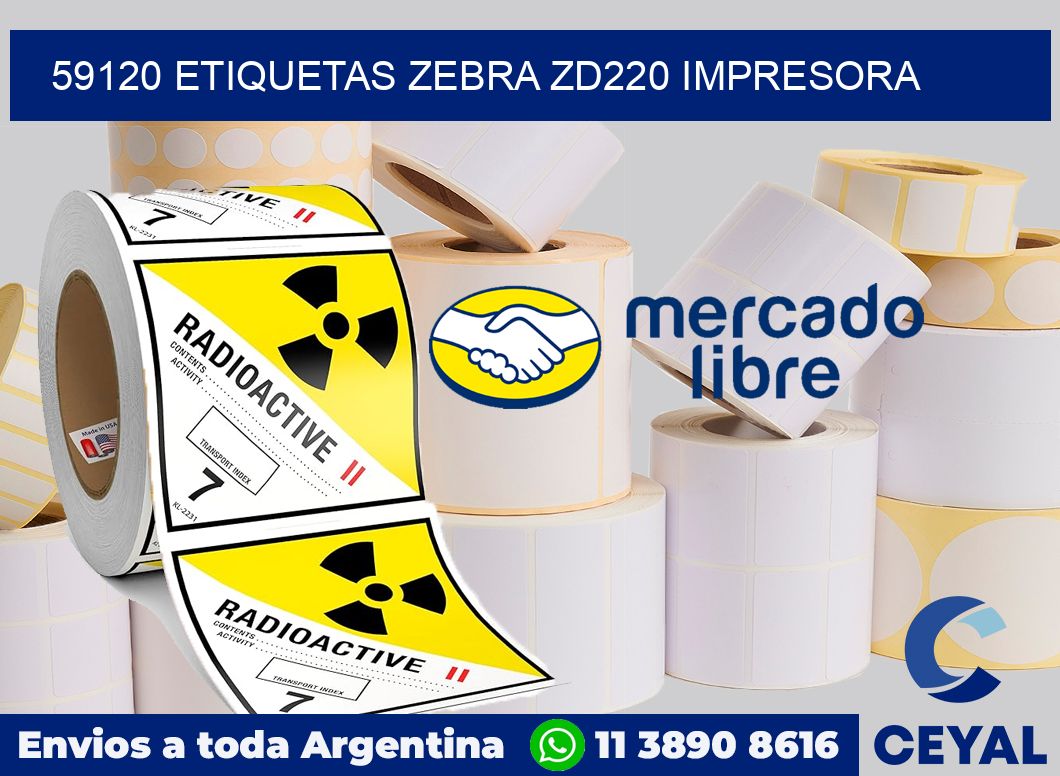59120 etiquetas Zebra zd220 impresora