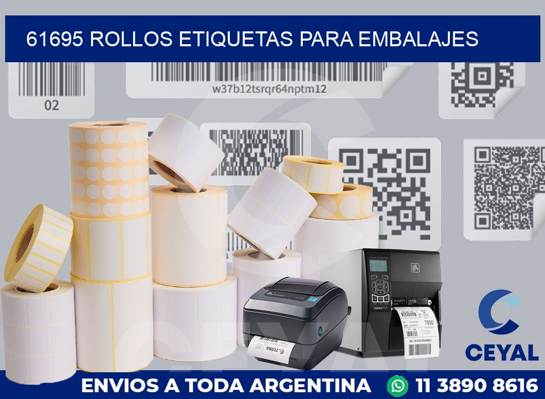 61695 Rollos etiquetas para embalajes