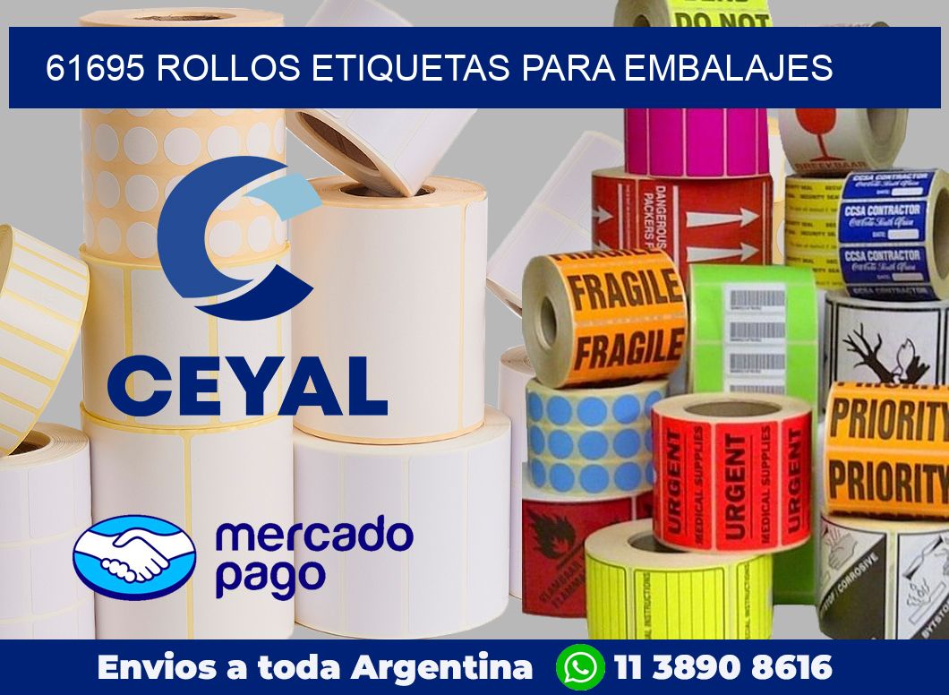 61695 Rollos etiquetas para embalajes