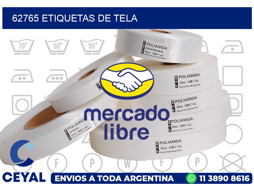 62765 Etiquetas de tela