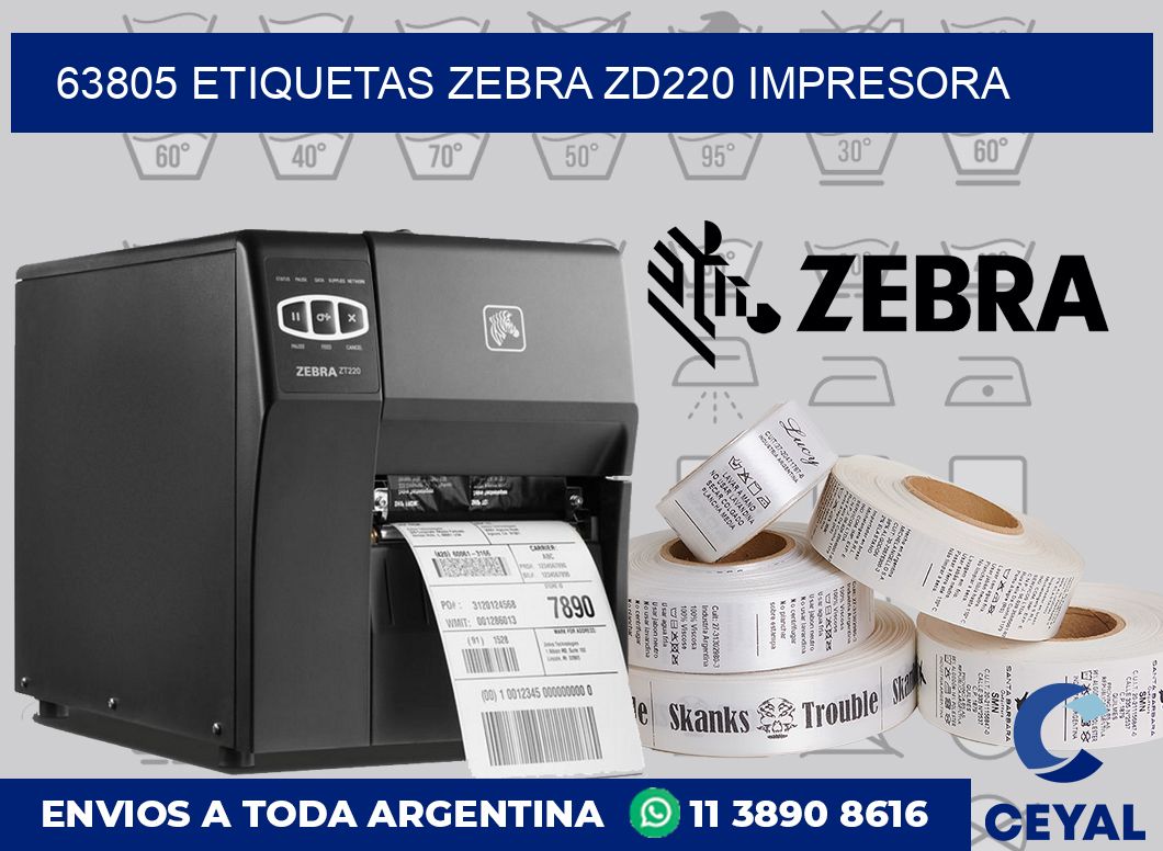 63805 etiquetas Zebra zd220 impresora