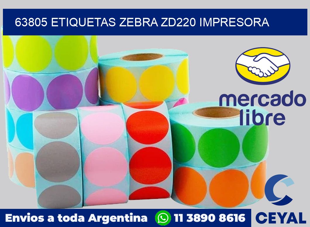 63805 etiquetas Zebra zd220 impresora