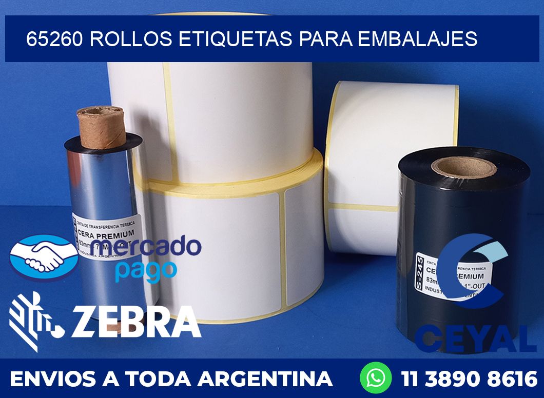 65260 rollos etiquetas para embalajes