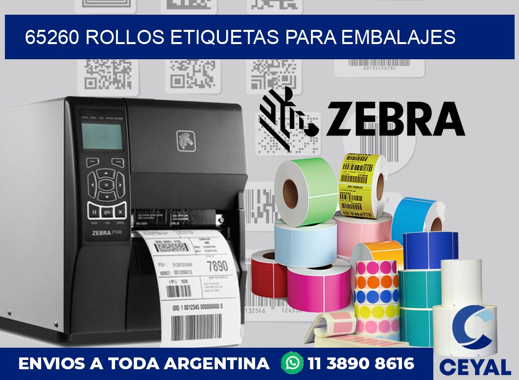 65260 rollos etiquetas para embalajes