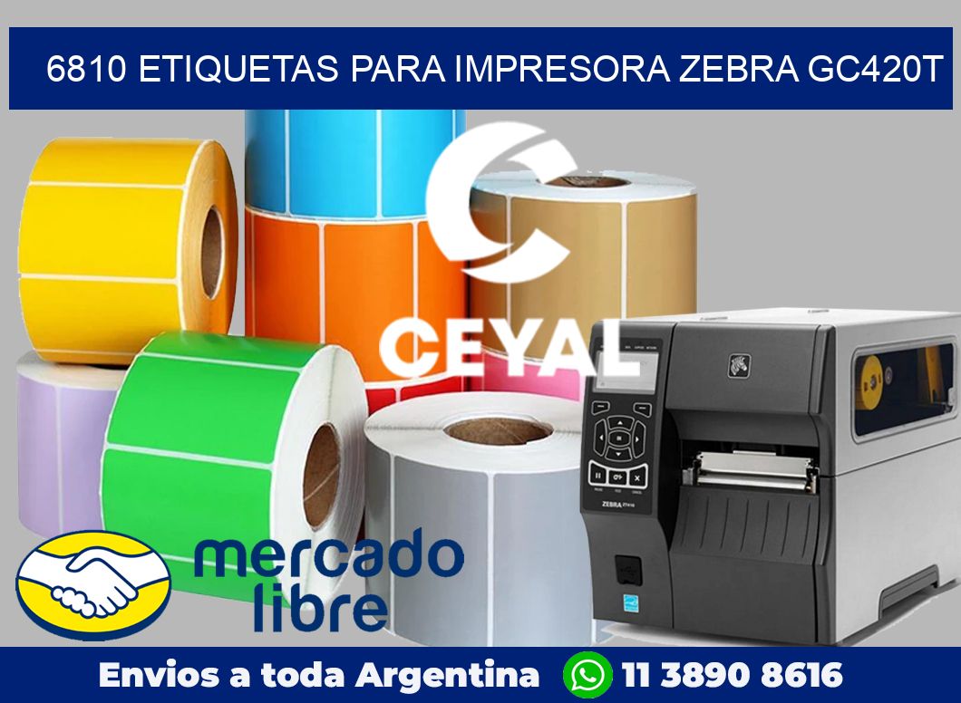 6810 etiquetas para impresora zebra GC420T