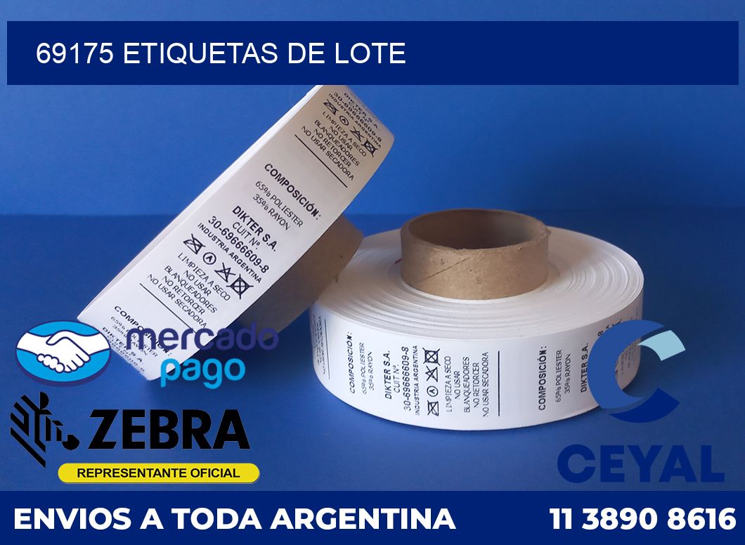 69175 Etiquetas de lote