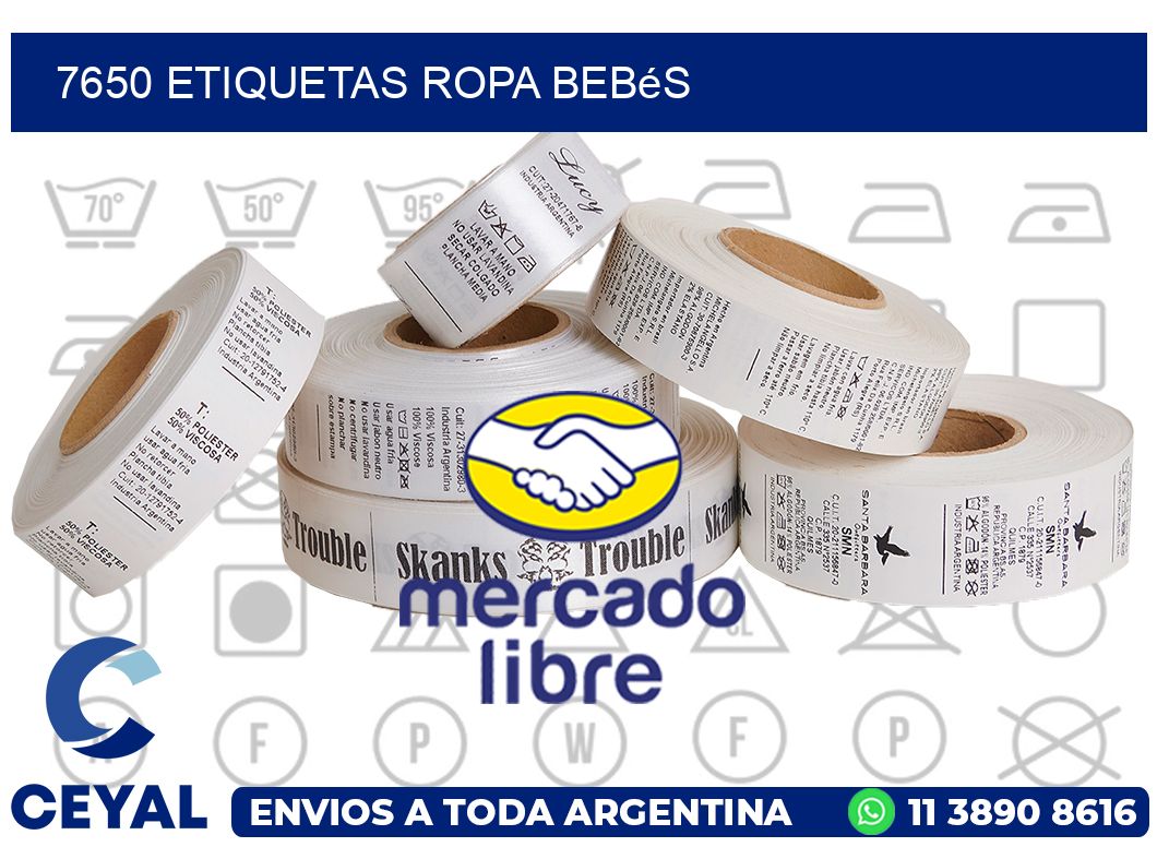 7650 Etiquetas ropa bebés