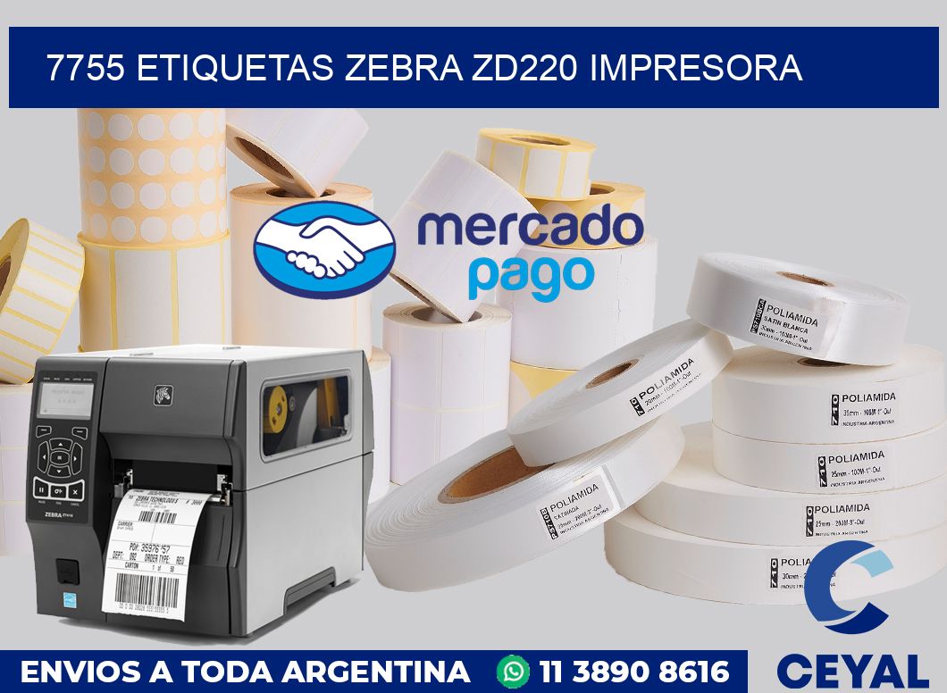 7755 etiquetas Zebra zd220 impresora