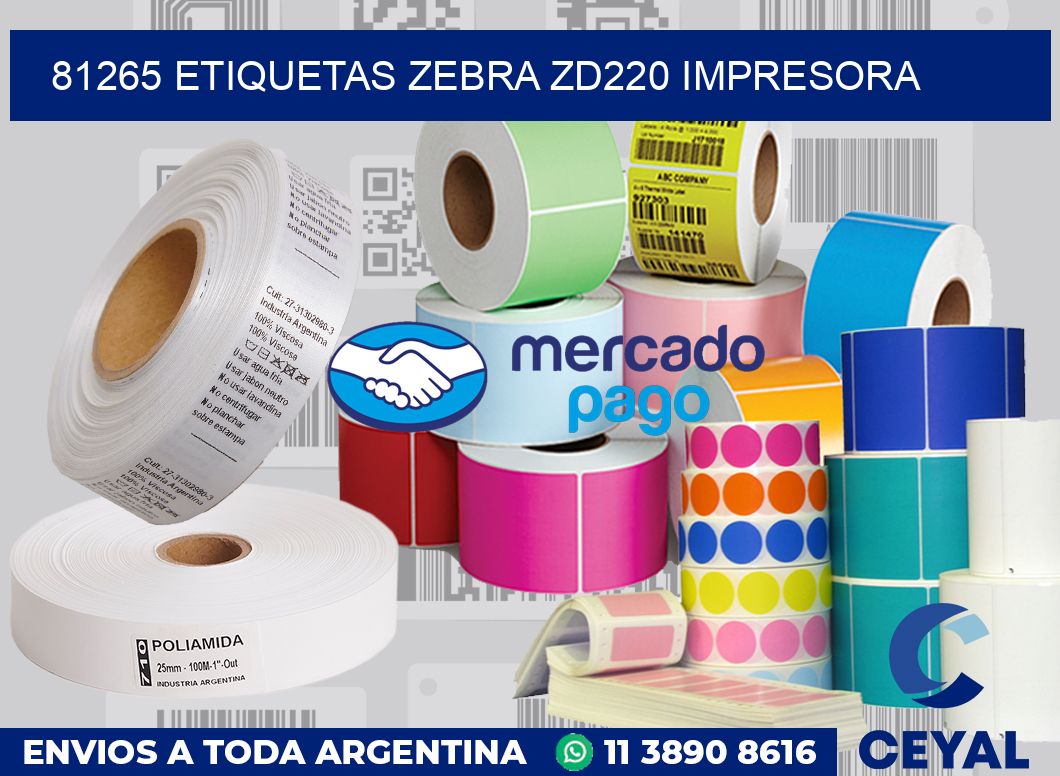 81265 etiquetas Zebra zd220 impresora