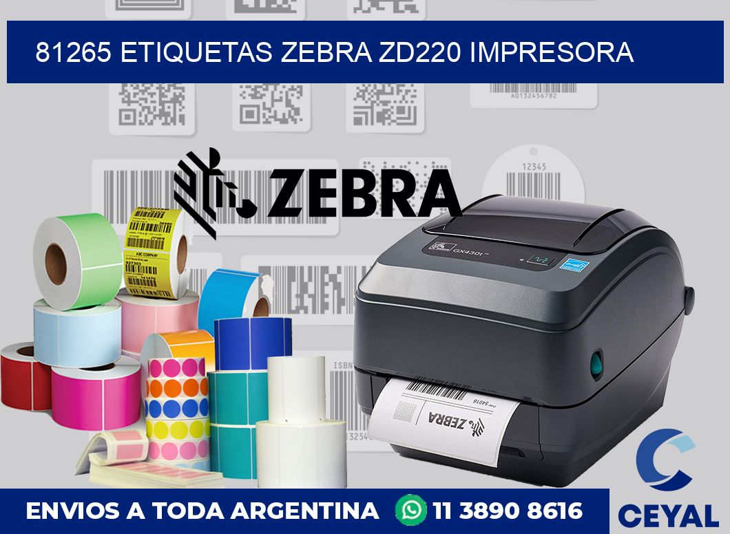81265 etiquetas Zebra zd220 impresora
